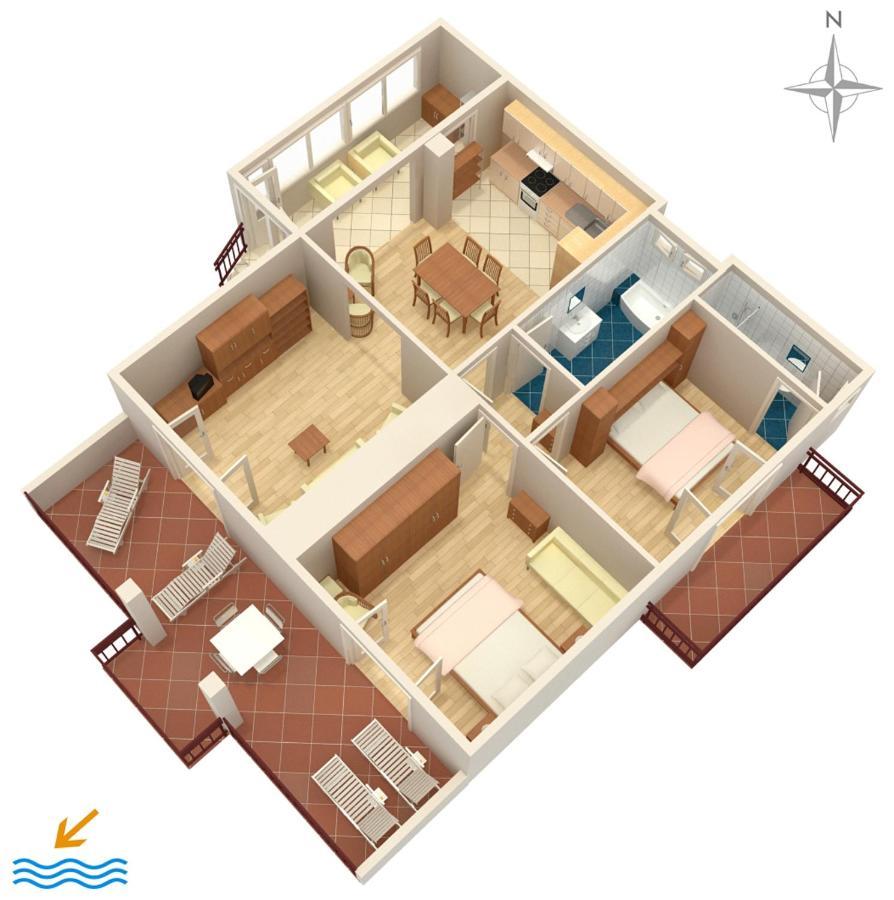 Apartments By The Sea Podgora, Makarska - 2615 Kültér fotó